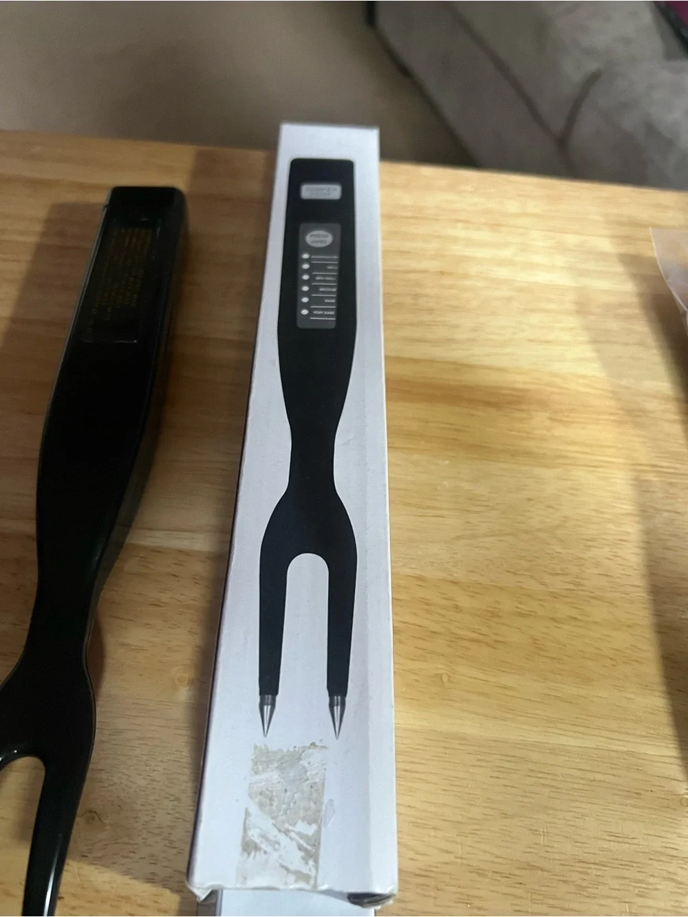 Black Electronic Metal Detector Fork - Portable